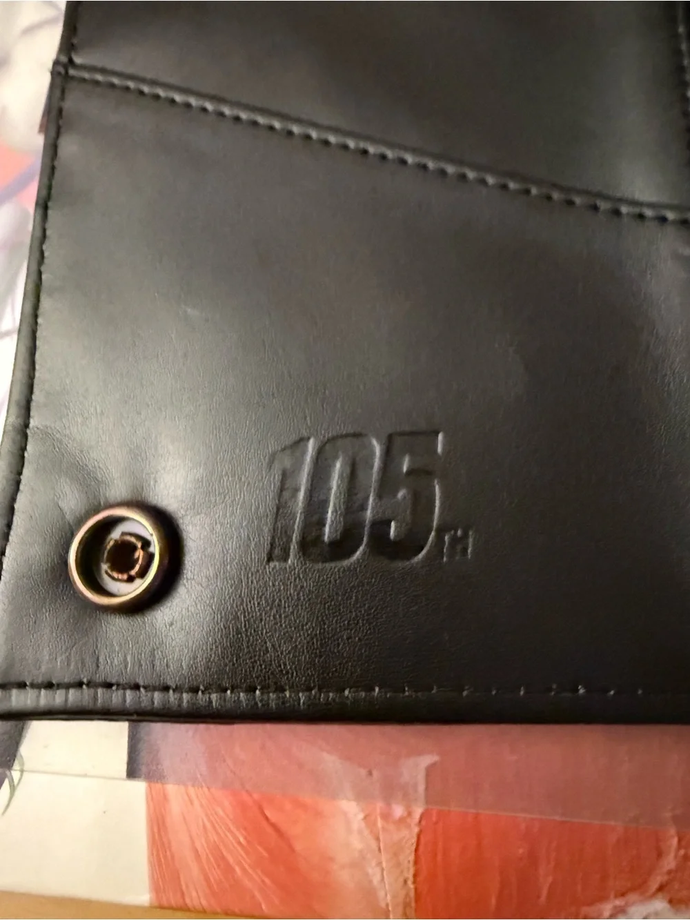 Harley-Davidson 105th Anniversary Black Leather Trifold Wallet